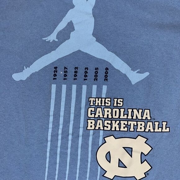 Blue UNC North Carolina I’m A Tar Heel Champions listed T shirt Jordan Swingman - Picture 3 of 3